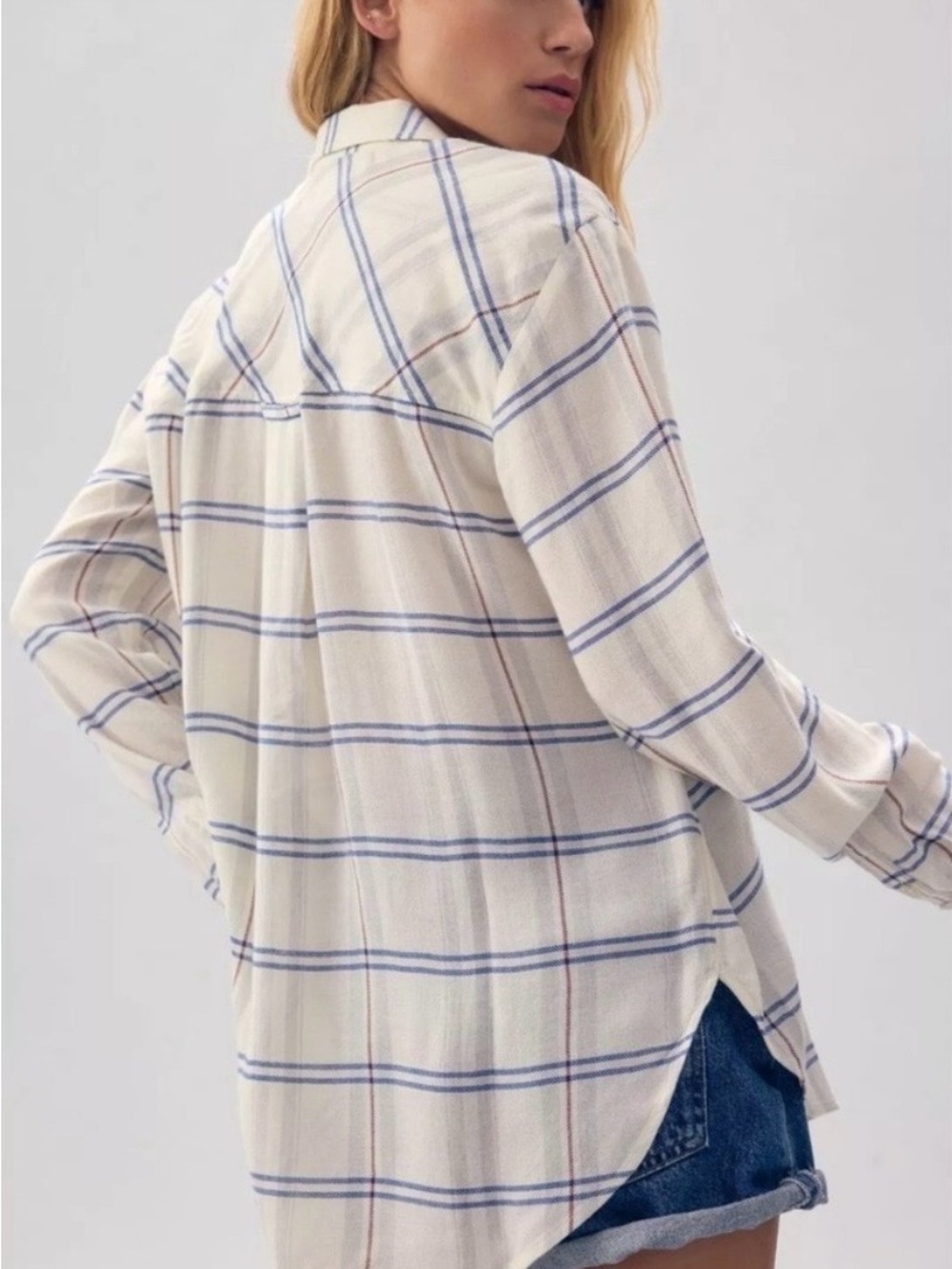 Anthropologie Pilcro Lightweight Ruffle-Trim Button Down Shirt - Size M - Picture 2 of 7